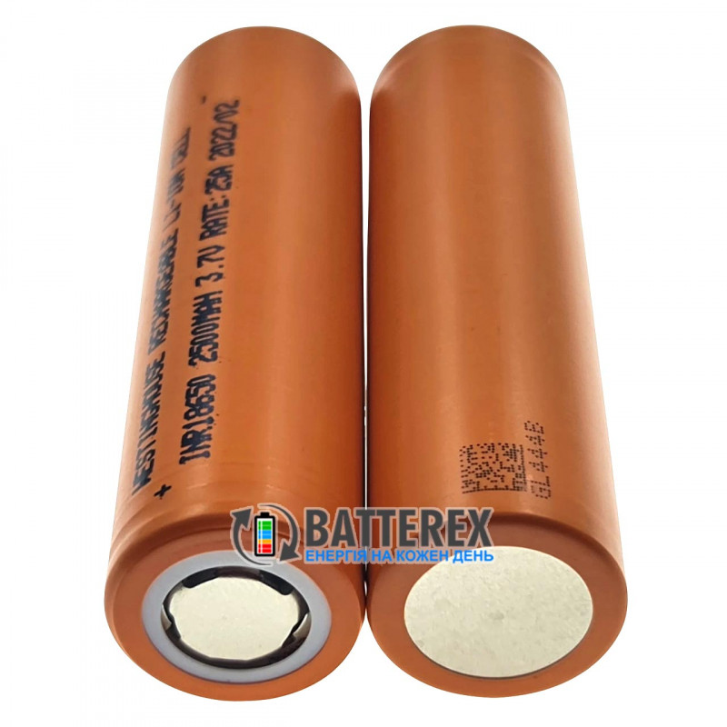 Аккумулятор 18650 Westinghouse INR18650 2500mah 3.7V 25A высокотоковый Аккумулятор 18650 Westinghouse INR18650 2500mah 3.7V 25A высокотоковый