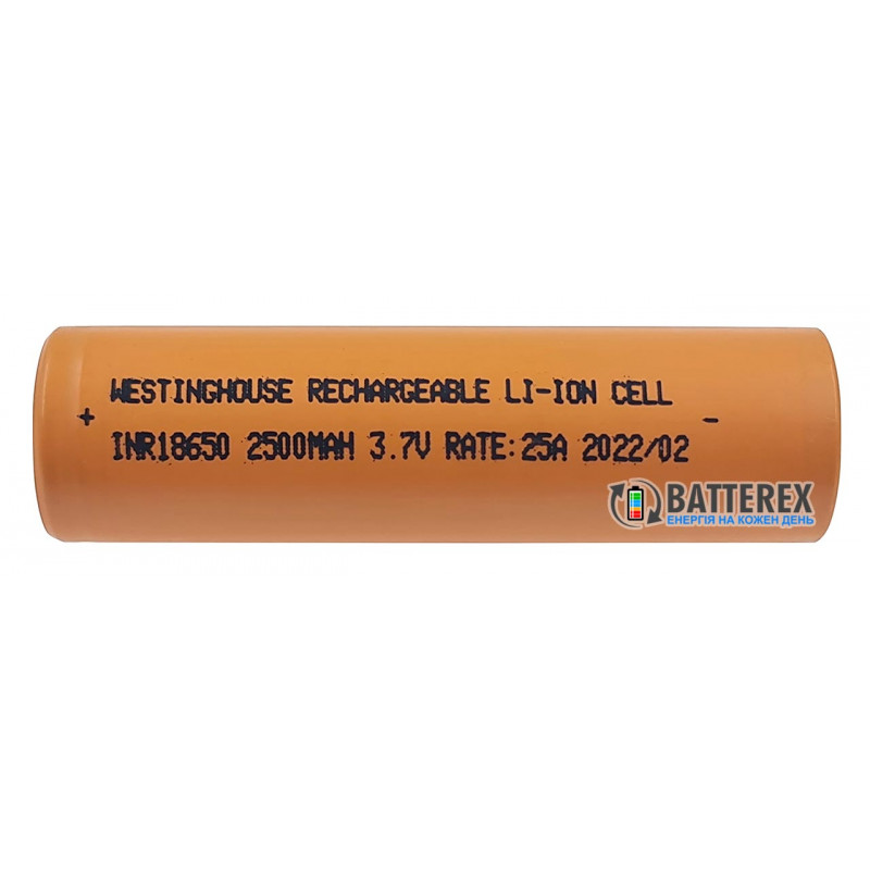 Аккумулятор 18650 Westinghouse INR18650 2500mah 3.7V 25A высокотоковый Аккумулятор 18650 Westinghouse INR18650 2500mah 3.7V 25A высокотоковый
