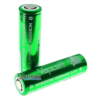 20700 Vapcell INR20700 3500mah 3.7V 30A высокотоковый - реальная ёмкость и токоотдача