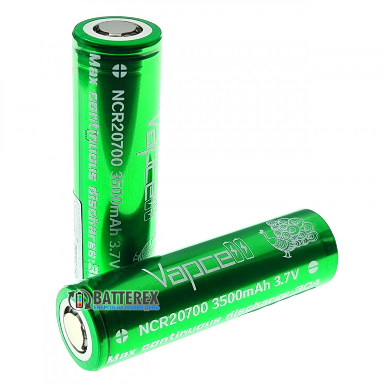 Аккумулятор 20700 Vapcell INR20700 3500mah 30A высокотоковый