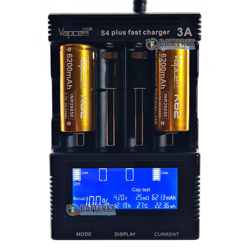 Аккумулятор 26650 высокотоковый Vapcell 6200mah 3,7V 15A без платы защиты