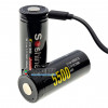 Аккумулятор 26650 Soshine 5500mah 3,7V Protected microUSB с защитой с зарядкой от micro-USB