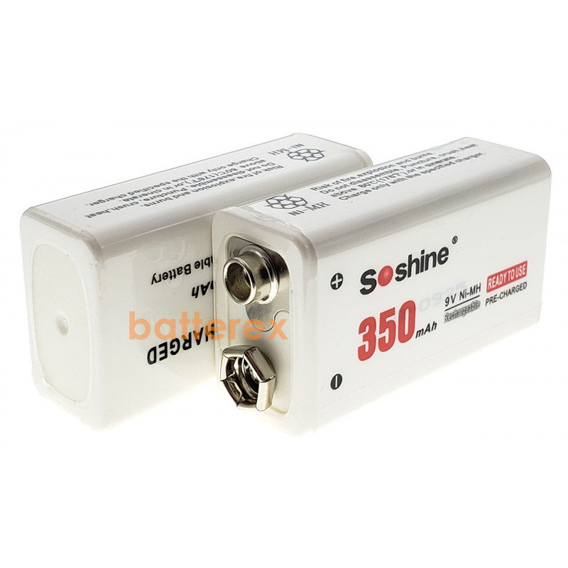 Аккумулятор Крона Soshine 9V 350mah Ni-MH - максимальная ёмкость для долгой работы