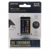 Аккумулятор Крона Li-ion Beston 9V 1000mah с зарядкой от micro USB