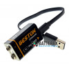 Аккумулятор Крона Li-ion Beston 9V 1000mah с зарядкой от micro USB