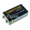 Аккумулятор Крона Li-ion Beston 9V 1000mah с зарядкой от micro USB