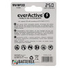 Аккумулятор Крона EverActive 9V 250mah с низким саморазрядом на 1200 циклов