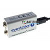 Аккумулятор Крона Li-ion Everactive 9V 550mah с зарядкой от micro USB