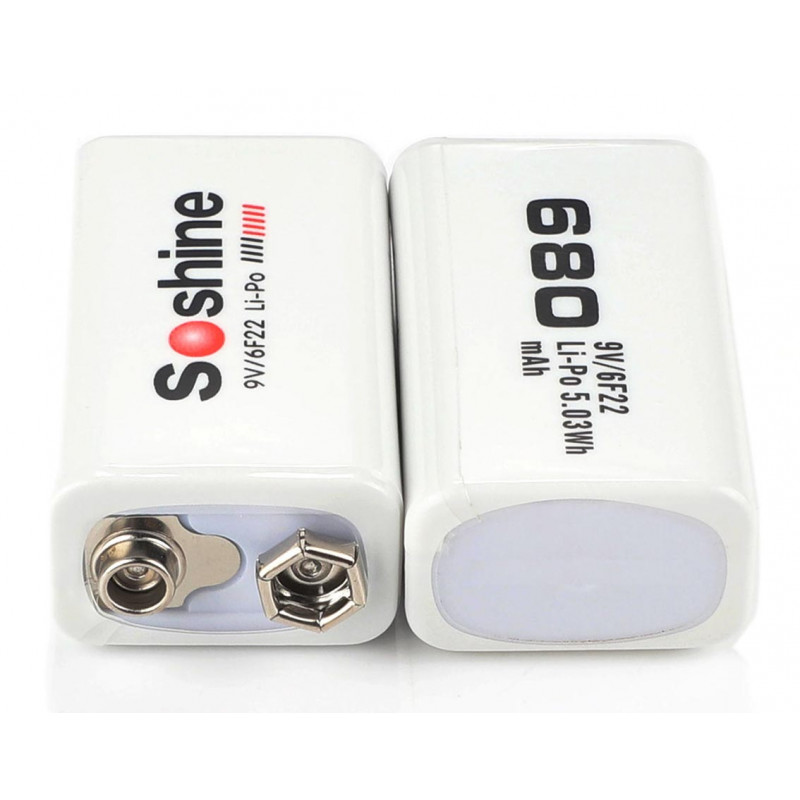 Аккумулятор Крона литий-полимерный Li-Po Soshine Li-7.4V-680 680 mah Аккумулятор Крона литий-полимерный Li-Po Soshine Li-7.4V-680 680 mah