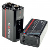USB аккумулятор Крона Li-Ion Soshine 9V 500mah с портом Type-C для зарядки и индикатором уровня заряда USB аккумулятор Крона Li-Ion Soshine 9V 500mah с портом Type-C для зарядки и индикатором уровня заряда