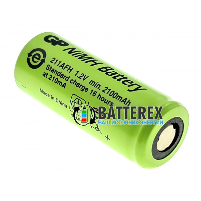 Аккумулятор технический 4/5 A GP 211AFH NiMH 2100mah Flat Top с плоским контактом Плюс Аккумулятор технический 4/5 A GP 211AFH NiMH 2100mah Flat Top с плоским контактом Плюс