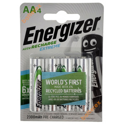 AA Energizer Extreme 2300 mah Pre-Charged - 4 аккумулятора в блистере. Оригинал, Япония.
