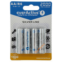AA EverActive 2000mah с низким саморазрядом на 1200 циклов  - упаковка 4 шт в блистере