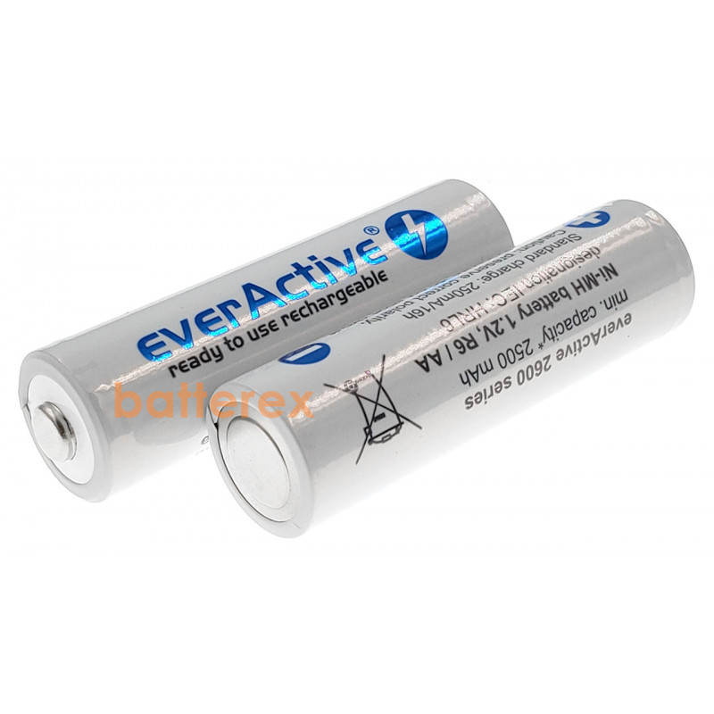 Пальчиковые АА аккумуляторы EverActive 2600 mah поштучно