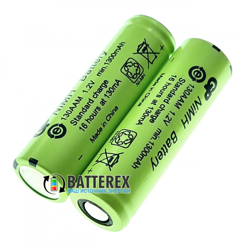 Аккумулятор промышленный AA GP NiMH 1300mah Flat Top с плоским контактом Плюс