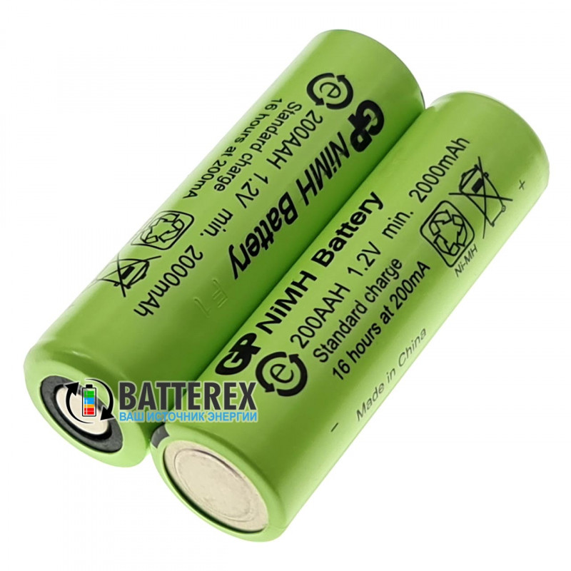 Аккумулятор промышленный AA GP 200AAH NiMH 2000mah Flat Top с плоским контактом Плюс Аккумулятор промышленный AA GP 200AAH NiMH 2000mah Flat Top с плоским контактом Плюс