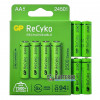 Пальчиковые АА аккумуляторы GP Recyko 2500mah - картонная упаковка 4 шт.