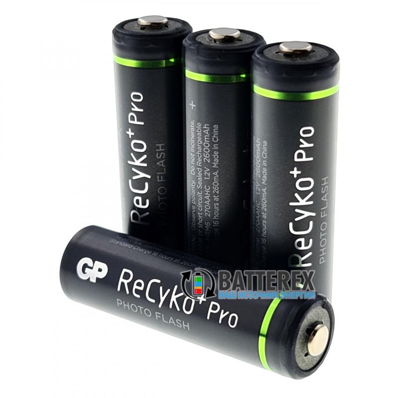 Пальчиковые АА аккумуляторы GP Recyko Pro 2600mah Photo Flash поштучно от 1 шт. Пальчиковые АА аккумуляторы GP Recyko Pro 2600mah Photo Flash поштучно от 1 шт.
