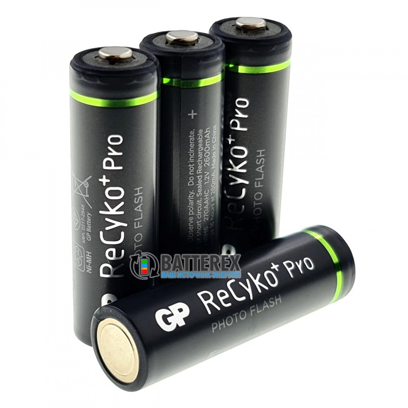 Пальчиковые АА аккумуляторы GP Recyko Pro 2600mah Photo Flash поштучно от 1 шт. Пальчиковые АА аккумуляторы GP Recyko Pro 2600mah Photo Flash поштучно от 1 шт.