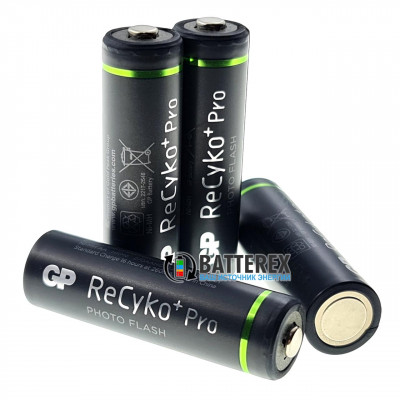 AA GP Recyko Pro 2600mah Photo Flash (высокая токоотдача, низкий саморазряд) - поштучно от 1 шт.