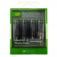 AA GP Recyko Pro 2600mah Photo Flash (высокая токоотдача, низкий саморазряд) - упаковка 4 шт. в блистере