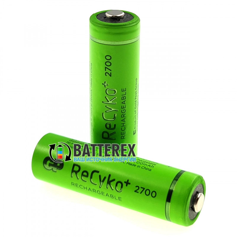 Пальчиковые АА аккумуляторы GP Recyko 2700mah - поштучно от 1 шт - цена за 1 аккумулятор