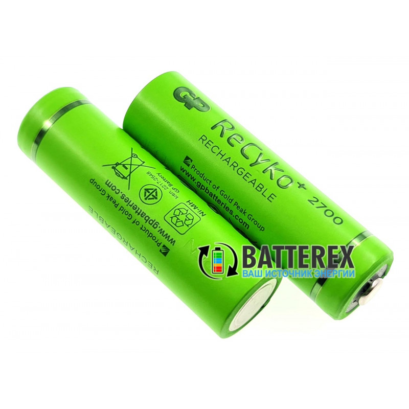 Пальчиковые АА аккумуляторы GP Recyko 2700mah - поштучно от 1 шт - цена за 1 аккумулятор