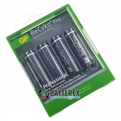 AA GP Recyko Pro 2000mah (1500 циклов, низкий саморазряд) - упаковка 4 шт. в блистере