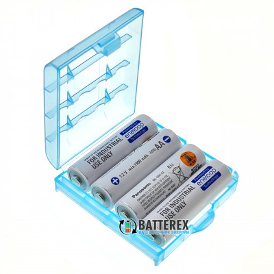 AA Panasonic Eneloop Industrial 2000mah (min.1900 mah) BK-3MCCF 2100 циклов - 4 шт в пластиковом боксе - 2021 год AA Panasonic Eneloop Industrial 2000mah (min.1900 mah) BK-3MCCF 2100 циклов - 4 шт в пластиковом боксе - 2021 год