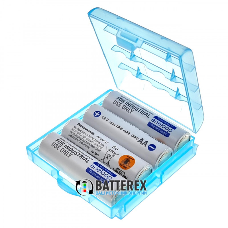 AA аккумуляторы Panasonic Eneloop Industrial min.1900mah BK-3MCCF - 4 шт в пластиковом боксе AA аккумуляторы Panasonic Eneloop Industrial min.1900mah BK-3MCCF - 4 шт в пластиковом боксе