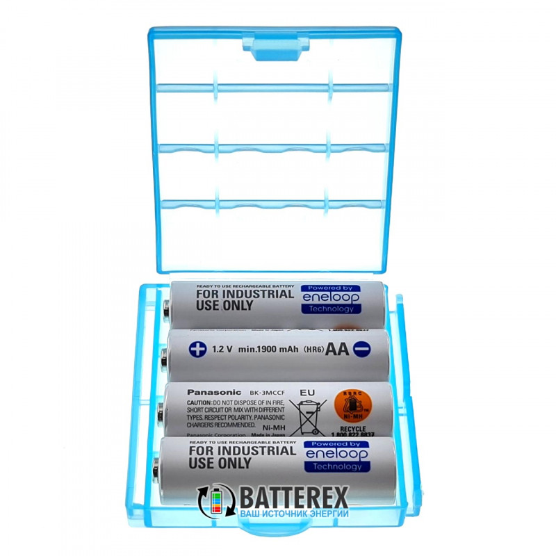 AA аккумуляторы Panasonic Eneloop Industrial min.1900mah BK-3MCCF - 4 шт в пластиковом боксе AA аккумуляторы Panasonic Eneloop Industrial min.1900mah BK-3MCCF - 4 шт в пластиковом боксе