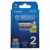 2 аккумулятора AA Panasonic Eneloop 2000 mah BK-3MCDE/2BE в картонной эко-упаковке EcoBox