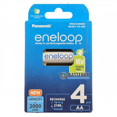 AA Panasonic Eneloop 2000 mah BK-3MCDE/4BE EcoBox - 4 шт в картонной эко-упаковке AA Panasonic Eneloop 2000 mah BK-3MCDE/4BE EcoBox - 4 шт в картонной эко-упаковке