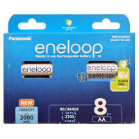 AA Panasonic Eneloop 2000 mah BK-3MCDE/8BE EcoBox - 8 шт в картонной эко-упаковке 