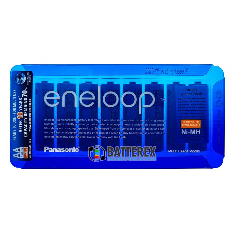 AA аккумуляторы Panasonic Eneloop 2000mah (min.1900mah) BK-3MCCE/8LE Sliding Pack (цена за упаковку 8 шт.)