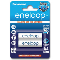 AA Panasonic Eneloop 2000 mah BK-3MCCE/2BE - 2 аккумулятора в блистере