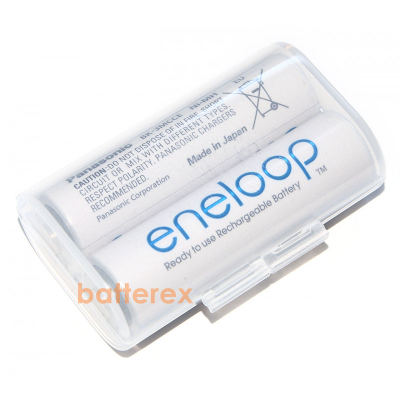 AA аккумуляторы Panasonic Eneloop 2000 mah (min. 1900mah) BK-3MCCE - 2 шт. в пластиковом боксе
