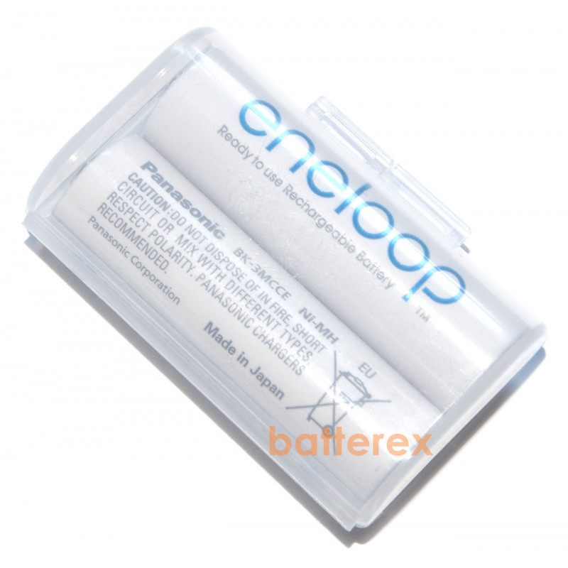 AA аккумуляторы Panasonic Eneloop 2000 mah (min. 1900mah) BK-3MCCE - 2 шт. в пластиковом боксе