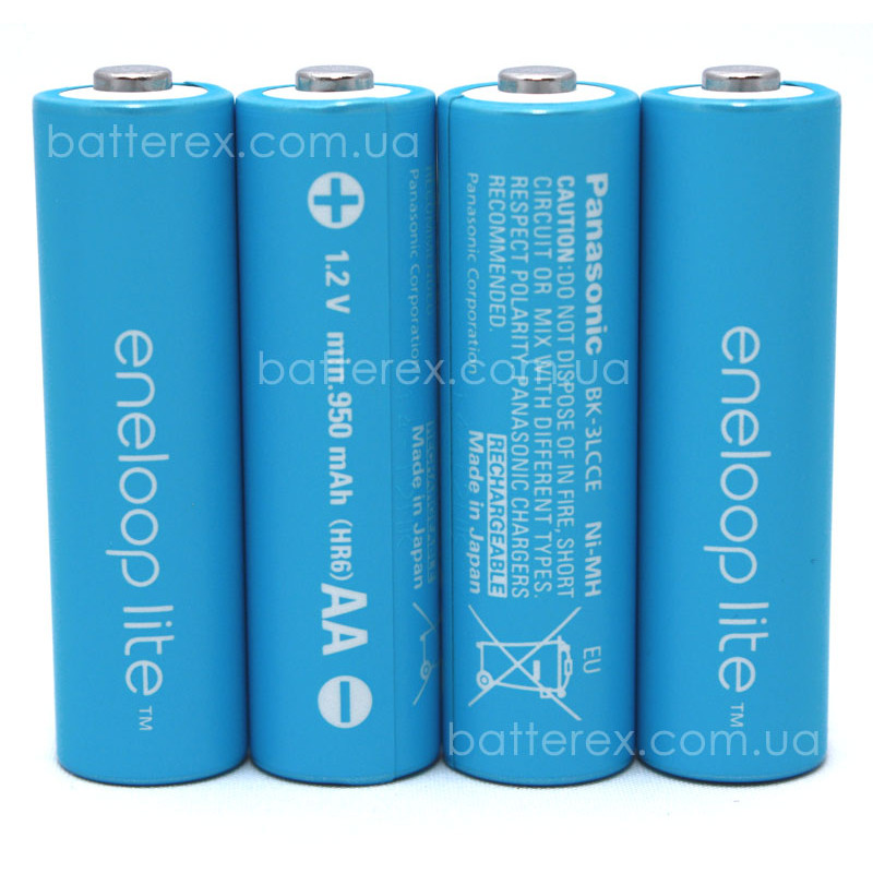Аккумулятор AA Panasonic Eneloop Lite 1000mah BK-3LCCE/2BE - 2 аккумулятора в блистере (цена за упаковку)