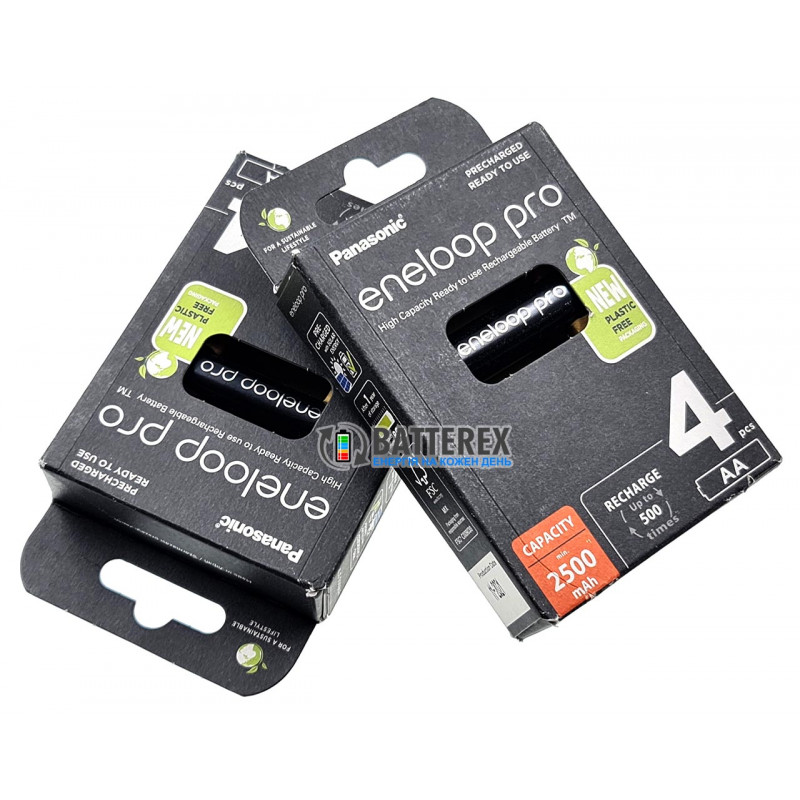 Аккумуляторы AA Panasonic Eneloop Pro 2600 mah BK-3HCDE/4BE EcoBox - 4 шт. в картонной экологичной упаковке - Оригинал-Япония Аккумуляторы AA Panasonic Eneloop Pro 2600 mah BK-3HCDE/4BE EcoBox - 4 шт. в картонной экологичной упаковке - Оригинал-Япония