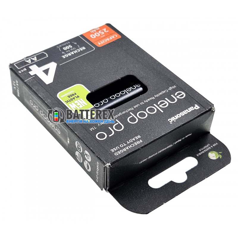 Аккумуляторы AA Panasonic Eneloop Pro 2600 mah BK-3HCDE/4BE EcoBox - 4 шт. в картонной экологичной упаковке - Оригинал-Япония Аккумуляторы AA Panasonic Eneloop Pro 2600 mah BK-3HCDE/4BE EcoBox - 4 шт. в картонной экологичной упаковке - Оригинал-Япония