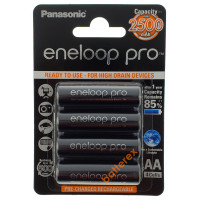 AA Panasonic Eneloop Pro 2600mah BK-3HCDE/4BE - 4 шт. в картонном блистере (цена за упаковку) - 2021 год AA Panasonic Eneloop Pro 2600mah BK-3HCDE/4BE - 4 шт. в картонном блистере (цена за упаковку) - 2021 год