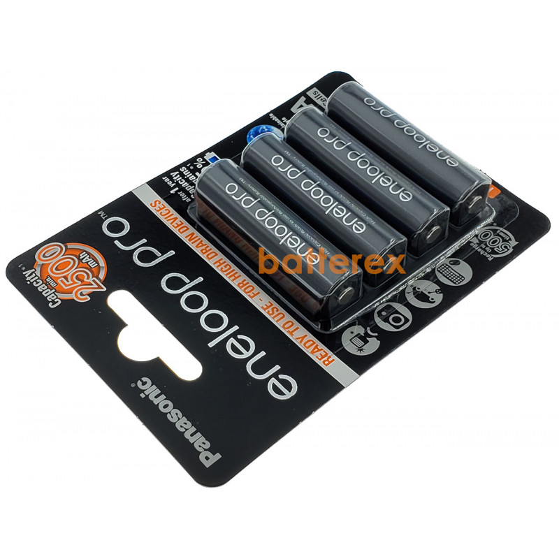 Аккумулятор AA Panasonic Eneloop Pro 2600 mah BK-3HCDE 4BE 4 шт. в картонном блистере Аккумулятор AA Panasonic Eneloop Pro 2600 mah BK-3HCDE 4BE 4 шт. в картонном блистере