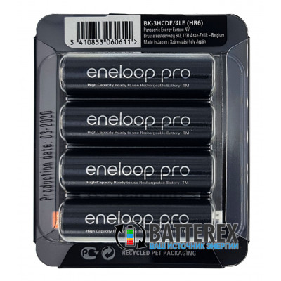 AA Panasonic Eneloop Pro 2600 mah BK-3HCDE/4LE Sliding Pack - 4 шт в слайд-блистере - 2024 год