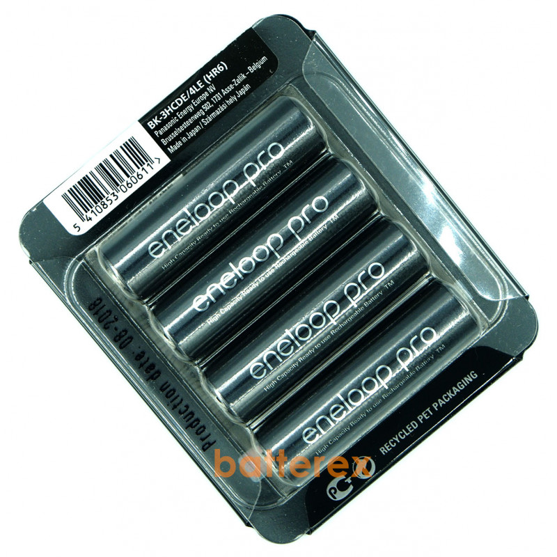 Слайд-блистер аккумуляторов AA Panasonic Eneloop Pro 2600 mah BK-3HCDE/4LE Sliding Pack - 4 аккумулятора в упаковке - Оригинал-Япония Слайд-блистер аккумуляторов AA Panasonic Eneloop Pro 2600 mah BK-3HCDE/4LE Sliding Pack - 4 аккумулятора в упаковке - Оригинал-Япония