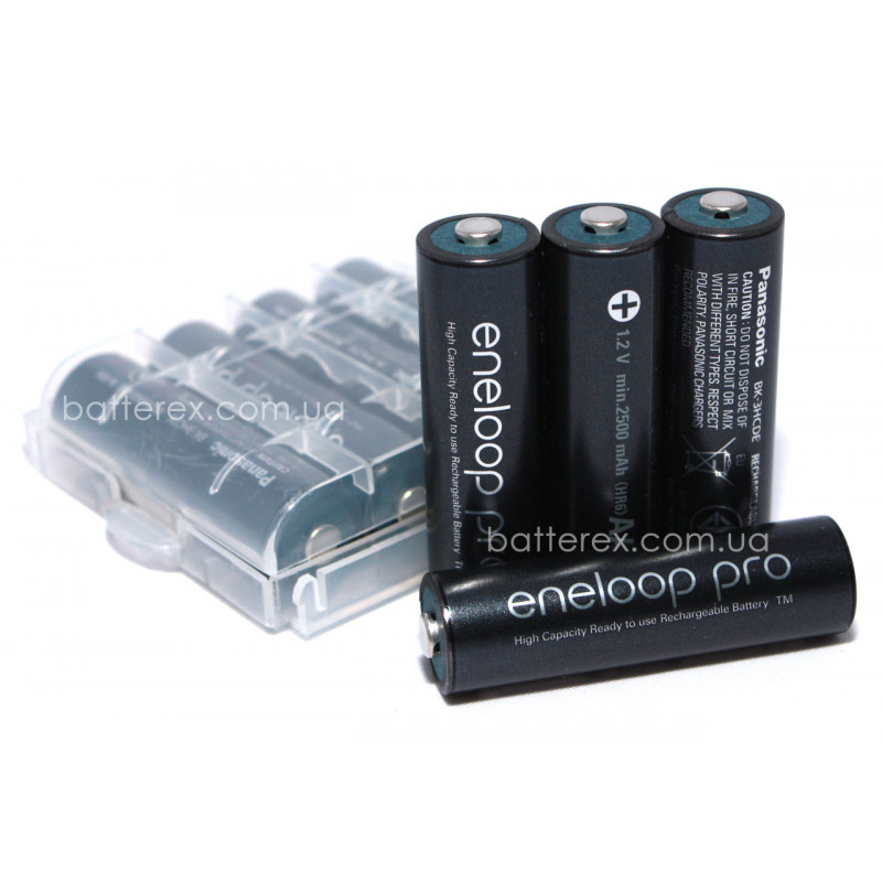 Аккумулятор AA Panasonic Eneloop Pro 2600 mah BK-3HCDE (min. 2500mah) - 4 шт. в пластиковом боксе