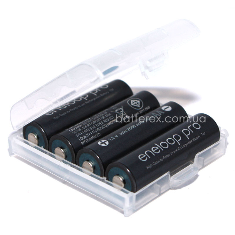 Аккумулятор AA Panasonic Eneloop Pro 2600 mah BK-3HCDE (min. 2500mah) - 4 шт. в пластиковом боксе