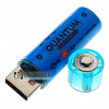 Литиевый USB аккумулятор AA Li-ion Quantum 1100mah 1.5V USB Литиевый USB аккумулятор AA Li-ion Quantum 1100mah 1.5V USB