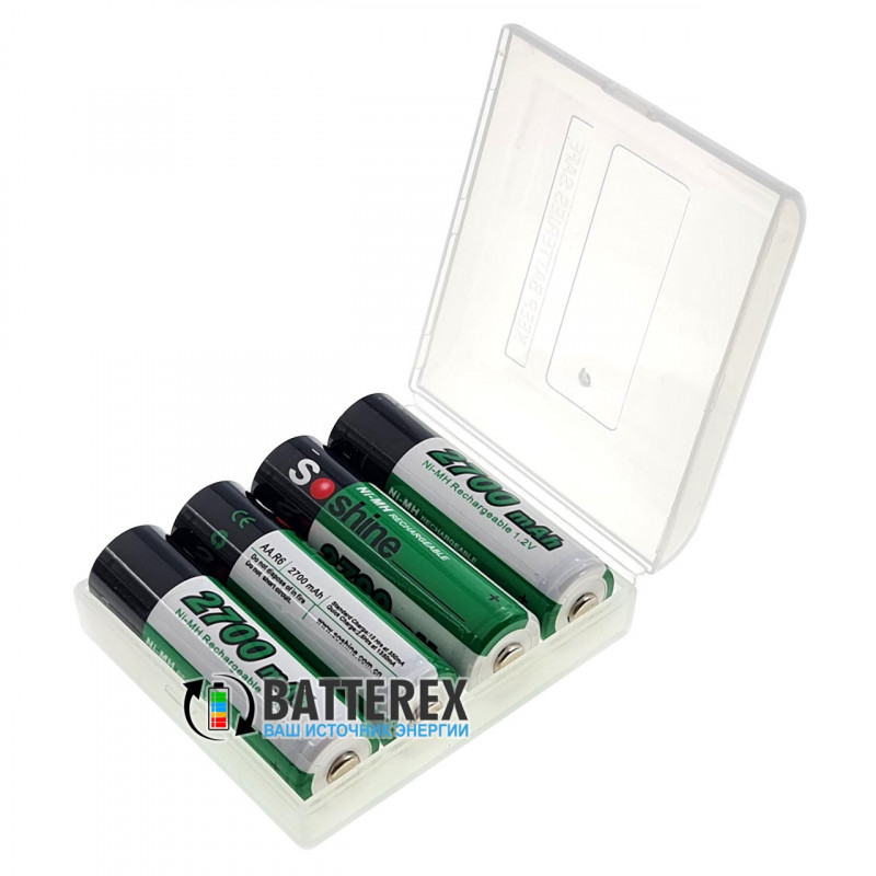 Пальчиковые AA аккумуляторы Soshine 2700 mah поштучно - реальная высокая ёмкость