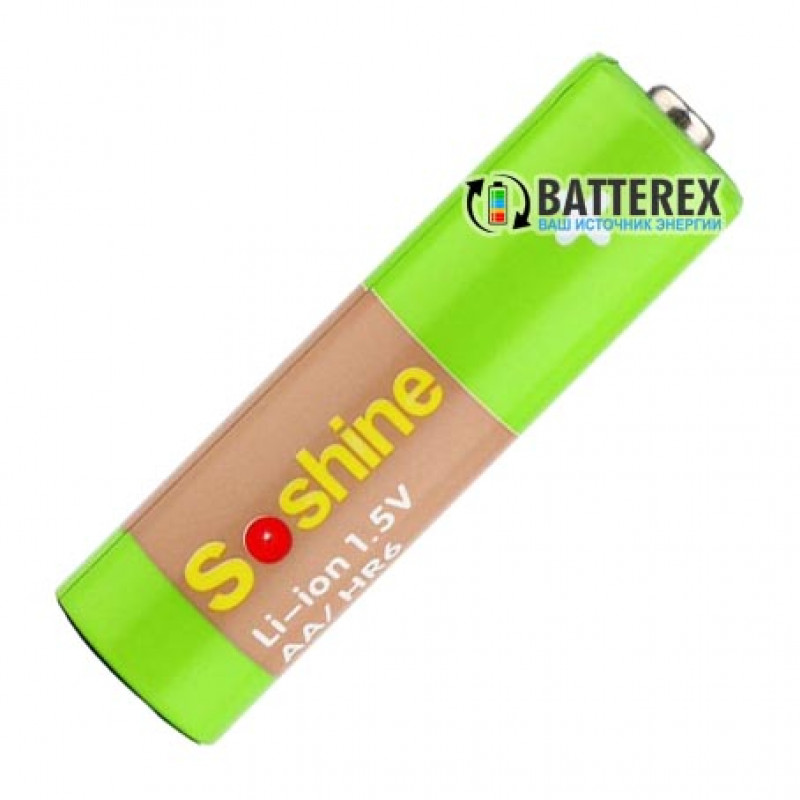 Аккумулятор АА литий-ионный 1.5V Soshine 3300mWh поштучно от 1 шт. Аккумулятор АА литий-ионный 1.5V Soshine 3300mWh поштучно от 1 шт.